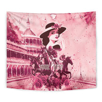 Personalized Kentucky Ladies Tapestry The Run For The Roses Derby - Pink Out - Wonder Print Shop