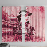 Personalized Kentucky Ladies Window Curtain The Run For The Roses Derby - Pink Out - Wonder Print Shop