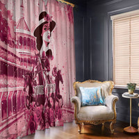 Personalized Kentucky Ladies Window Curtain The Run For The Roses Derby - Pink Out - Wonder Print Shop