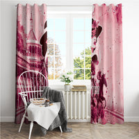 Personalized Kentucky Ladies Window Curtain The Run For The Roses Derby - Pink Out - Wonder Print Shop