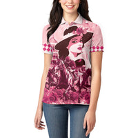Personalized Kentucky Ladies Women Polo Shirt The Run For The Roses Derby - Pink Out - Wonder Print Shop
