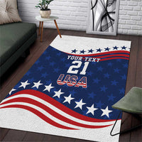 United States Pacific Rugby Custom Area Rug USA Classic Sporty Pattern
