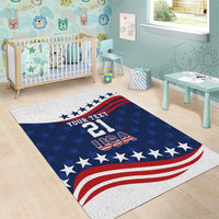 United States Pacific Rugby Custom Area Rug USA Classic Sporty Pattern