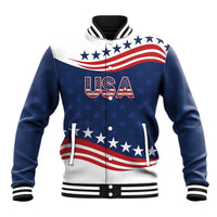 United States Pacific Rugby Custom Baseball Jacket USA Classic Sporty Pattern