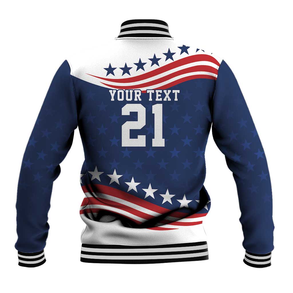 United States Pacific Rugby Custom Baseball Jacket USA Classic Sporty Pattern