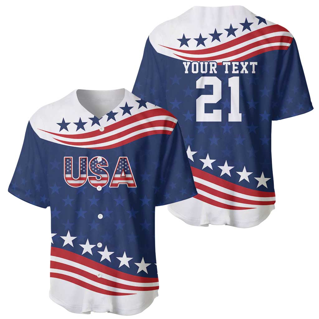 United States Pacific Rugby Custom Baseball Jersey USA Classic Sporty Pattern