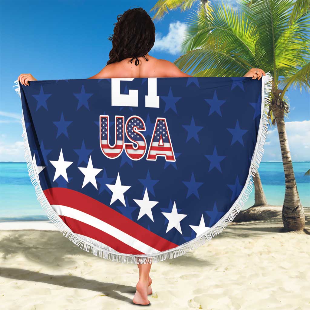United States Pacific Rugby Custom Beach Blanket USA Classic Sporty Pattern