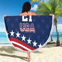 United States Pacific Rugby Custom Beach Blanket USA Classic Sporty Pattern