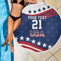 United States Pacific Rugby Custom Beach Blanket USA Classic Sporty Pattern