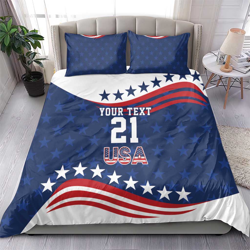 United States Pacific Rugby Custom Bedding Set USA Classic Sporty Pattern