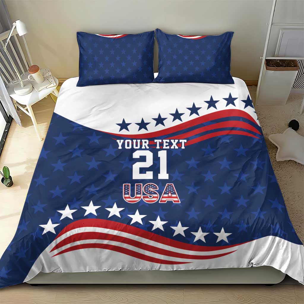 United States Pacific Rugby Custom Bedding Set USA Classic Sporty Pattern