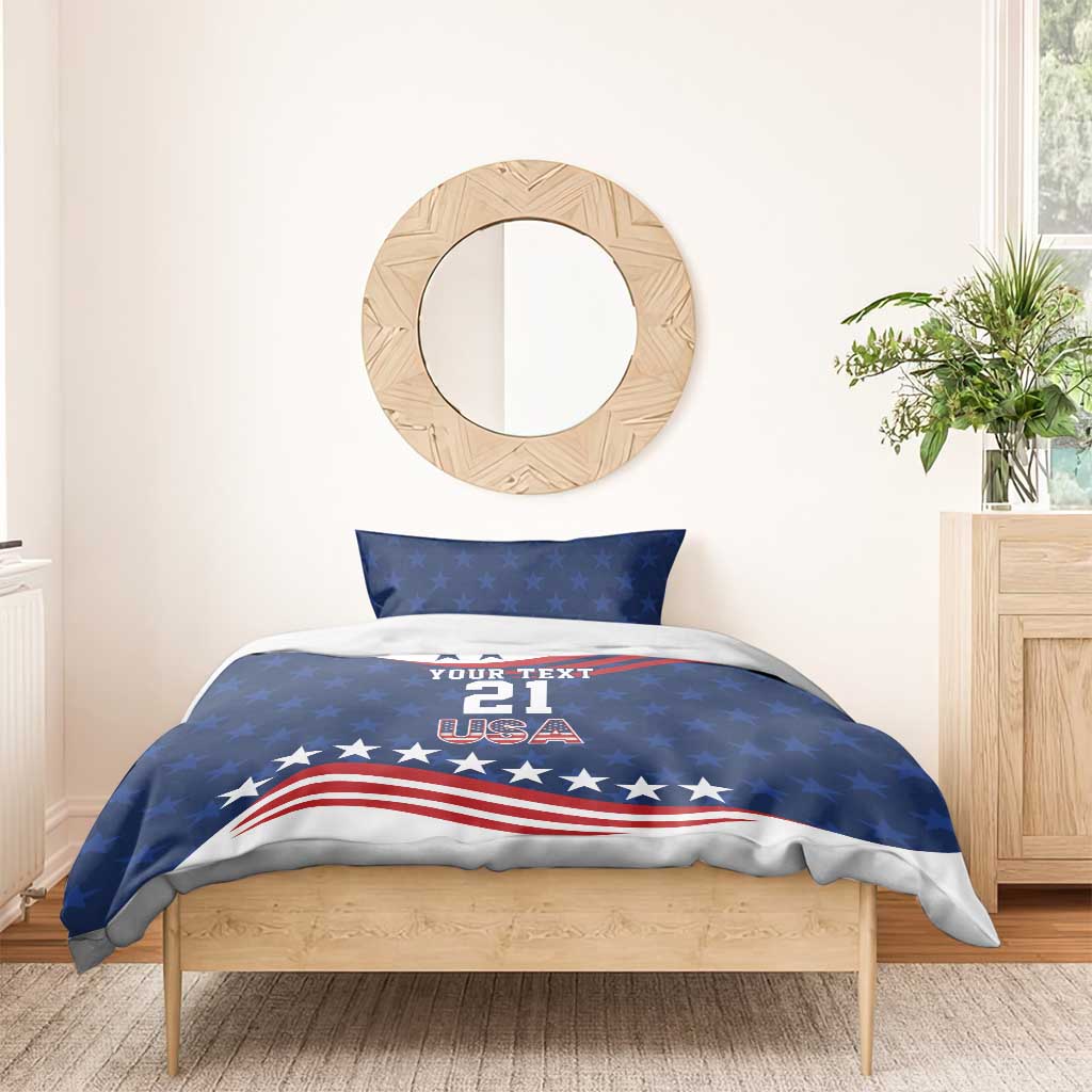 United States Pacific Rugby Custom Bedding Set USA Classic Sporty Pattern