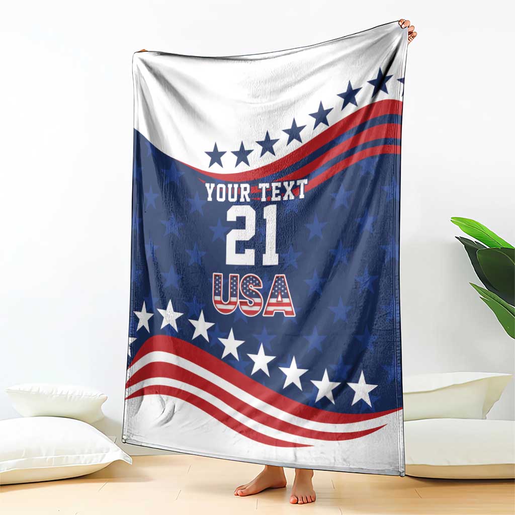 United States Pacific Rugby Custom Blanket USA Classic Sporty Pattern