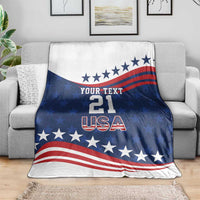 United States Pacific Rugby Custom Blanket USA Classic Sporty Pattern
