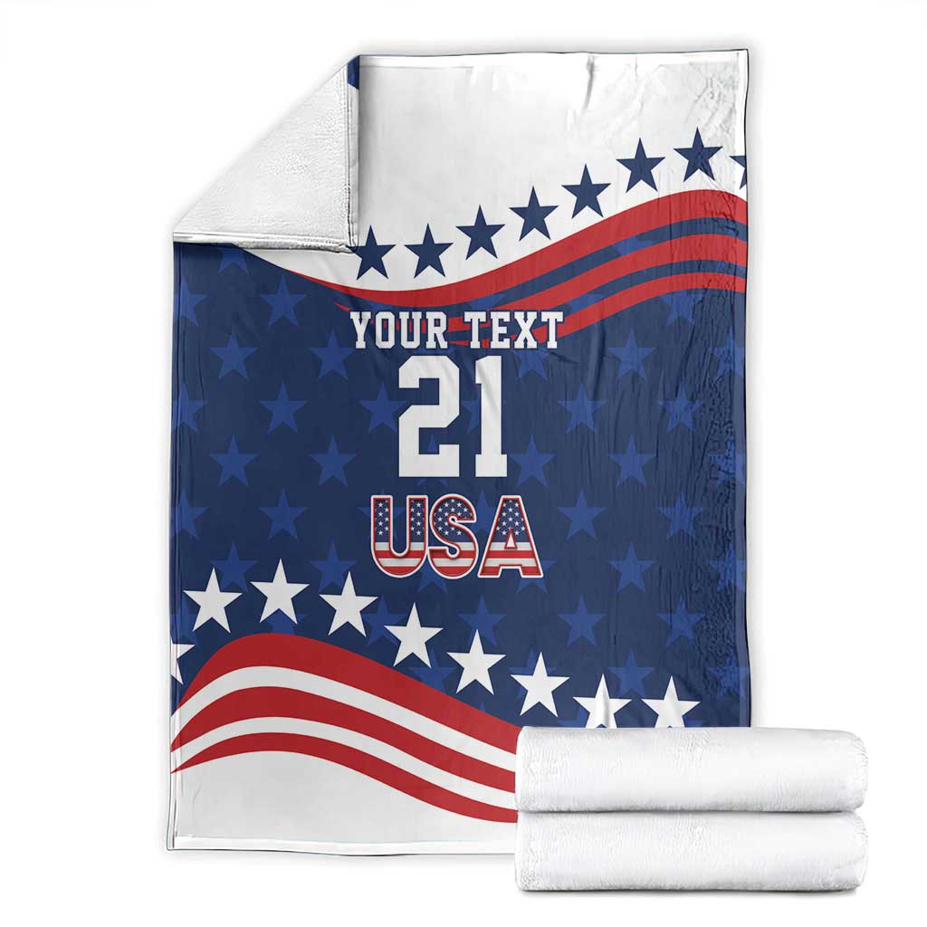 United States Pacific Rugby Custom Blanket USA Classic Sporty Pattern