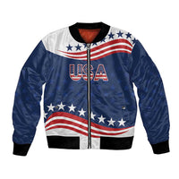 United States Pacific Rugby Custom Bomber Jacket USA Classic Sporty Pattern