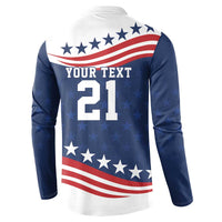 United States Pacific Rugby Custom Button Sweatshirt USA Classic Sporty Pattern