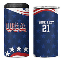 United States Pacific Rugby Custom 4 in 1 Can Cooler Tumbler USA Classic Sporty Pattern
