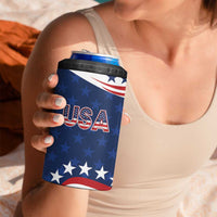 United States Pacific Rugby Custom 4 in 1 Can Cooler Tumbler USA Classic Sporty Pattern