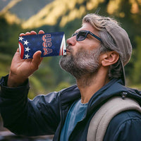 United States Pacific Rugby Custom 4 in 1 Can Cooler Tumbler USA Classic Sporty Pattern