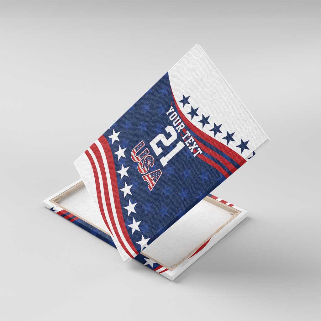 United States Pacific Rugby Custom Canvas Wall Art USA Classic Sporty Pattern