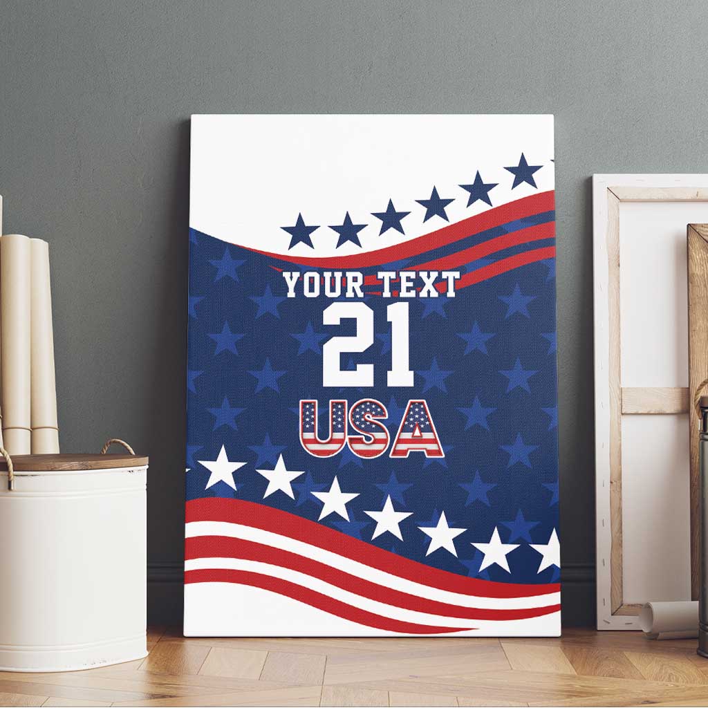 United States Pacific Rugby Custom Canvas Wall Art USA Classic Sporty Pattern
