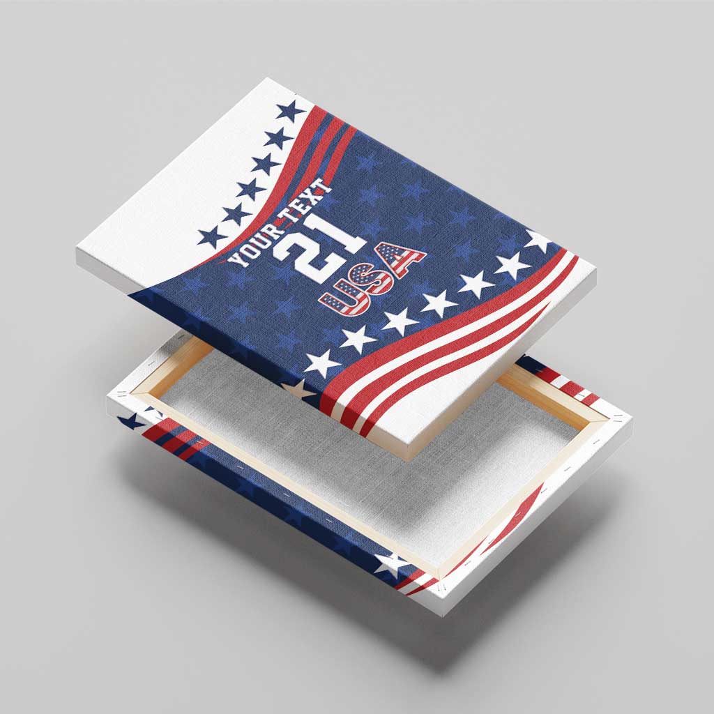 United States Pacific Rugby Custom Canvas Wall Art USA Classic Sporty Pattern