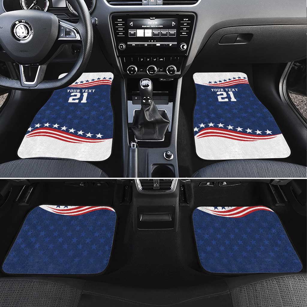 United States Pacific Rugby Custom Car Mats USA Classic Sporty Pattern