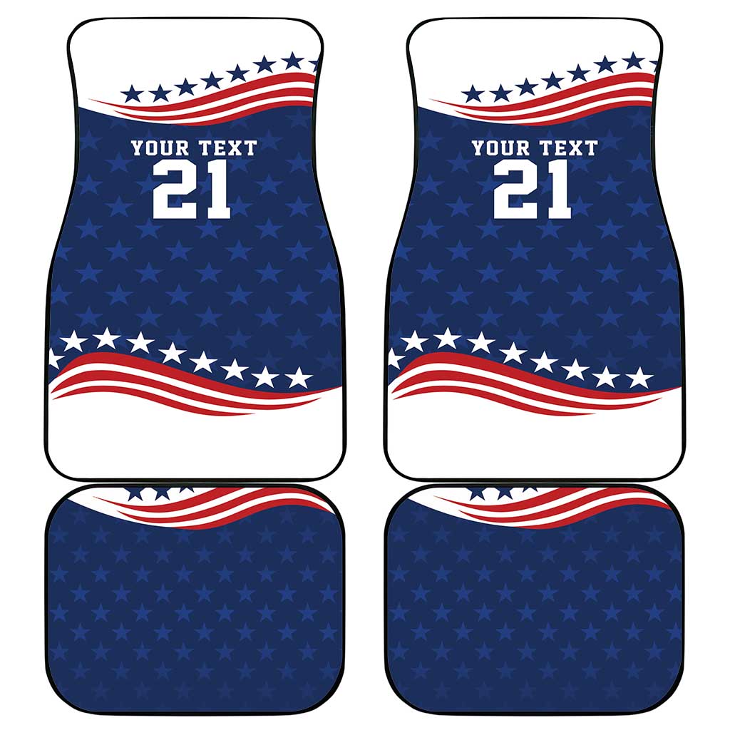 United States Pacific Rugby Custom Car Mats USA Classic Sporty Pattern