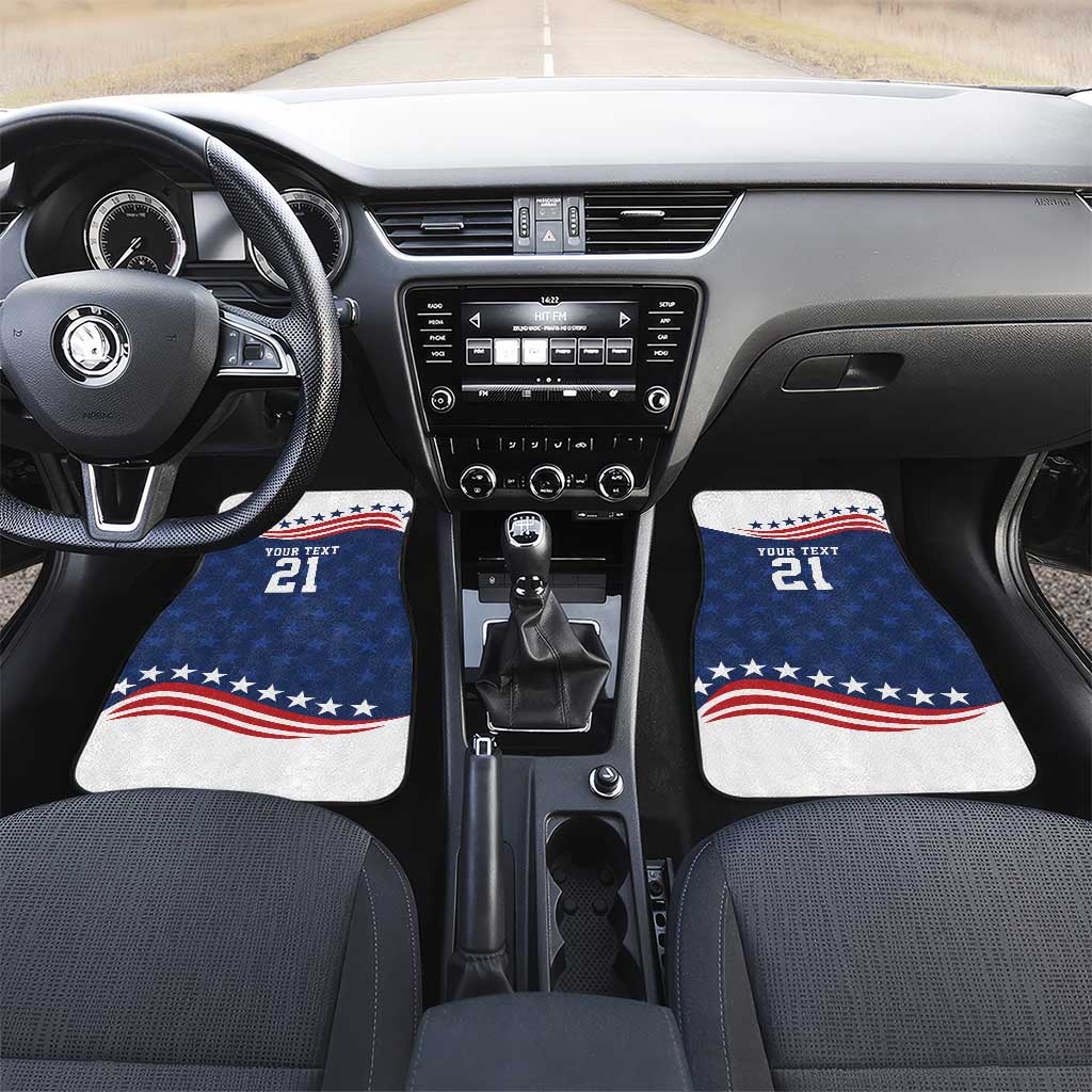 United States Pacific Rugby Custom Car Mats USA Classic Sporty Pattern