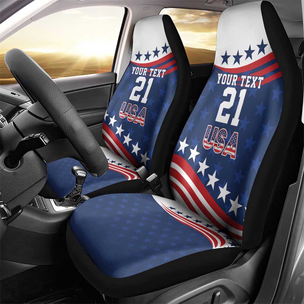 United States Pacific Rugby Custom Car Seat Cover USA Classic Sporty Pattern