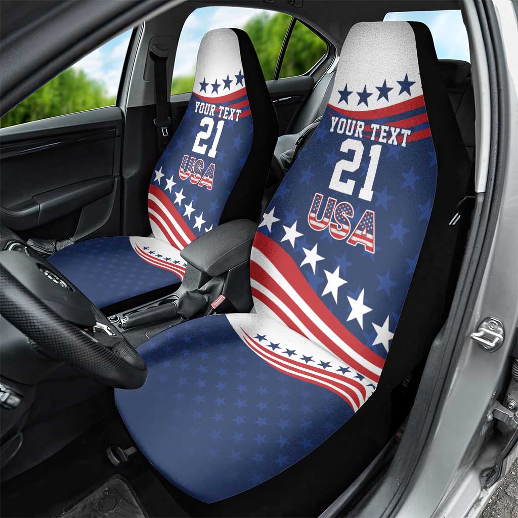 United States Pacific Rugby Custom Car Seat Cover USA Classic Sporty Pattern