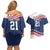 United States Pacific Rugby Custom Couples Matching Off Shoulder Short Dress and Hawaiian Shirt USA Classic Sporty Pattern