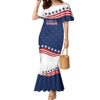 United States Pacific Rugby Custom Family Matching Mermaid Dress and Hawaiian Shirt USA Classic Sporty Pattern