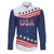 United States Pacific Rugby Custom Family Matching Off The Shoulder Long Sleeve Dress and Hawaiian Shirt USA Classic Sporty Pattern