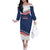 United States Pacific Rugby Custom Family Matching Off The Shoulder Long Sleeve Dress and Hawaiian Shirt USA Classic Sporty Pattern