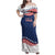 United States Pacific Rugby Custom Family Matching Off Shoulder Maxi Dress and Hawaiian Shirt USA Classic Sporty Pattern