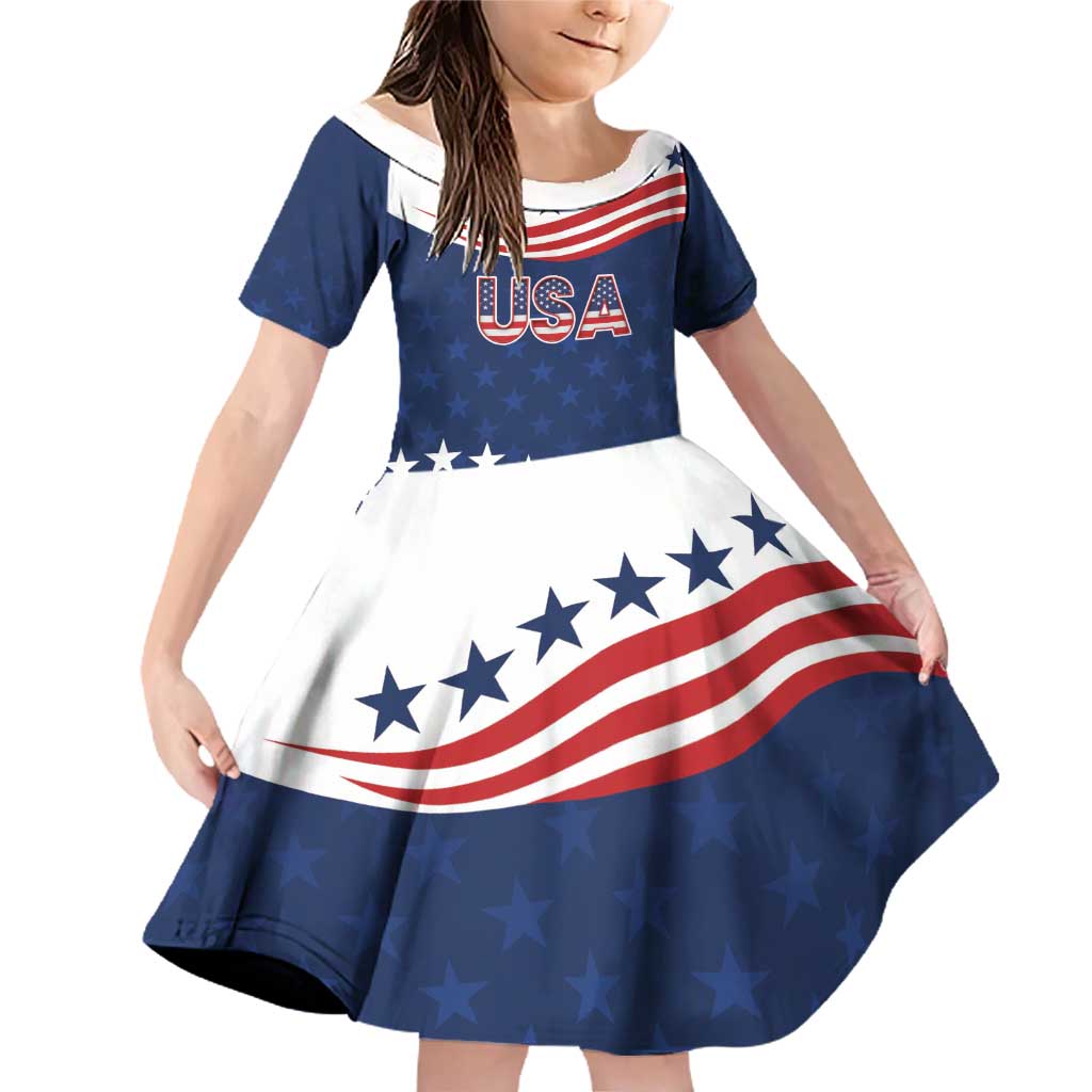 United States Pacific Rugby Custom Family Matching Off Shoulder Short Dress and Hawaiian Shirt USA Classic Sporty Pattern