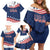 United States Pacific Rugby Custom Family Matching Off Shoulder Short Dress and Hawaiian Shirt USA Classic Sporty Pattern