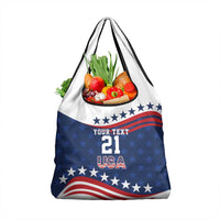 United States Pacific Rugby Custom Grocery Bag USA Classic Sporty Pattern