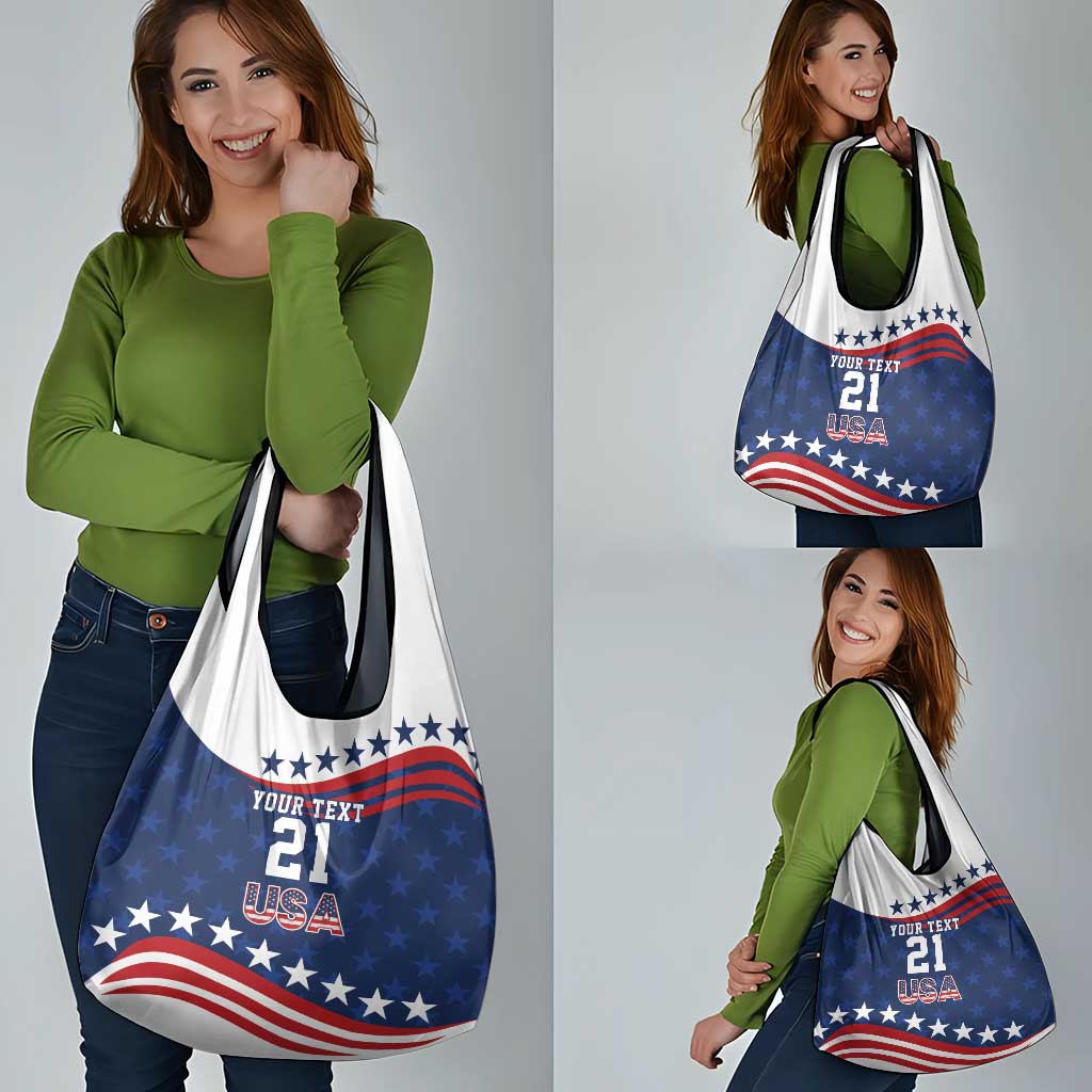 United States Pacific Rugby Custom Grocery Bag USA Classic Sporty Pattern