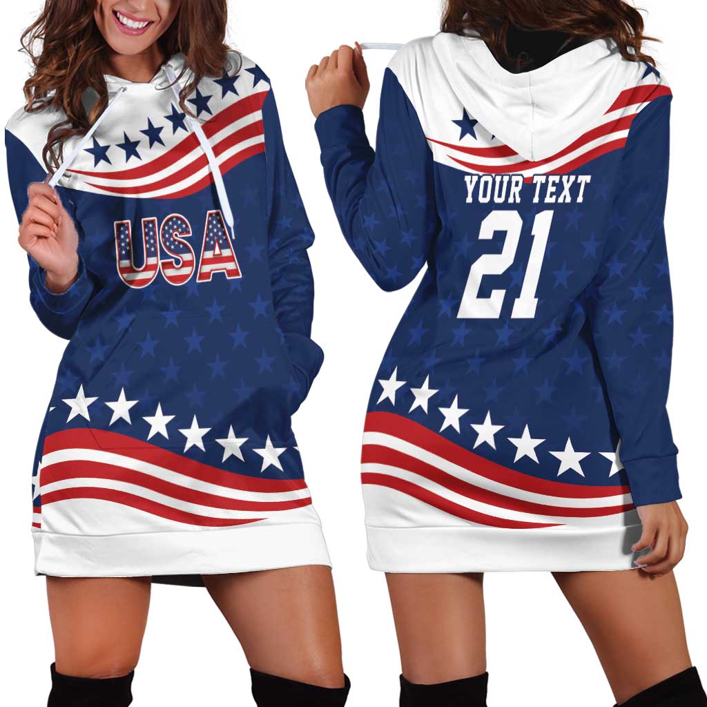 United States Pacific Rugby Custom Hoodie Dress USA Classic Sporty Pattern