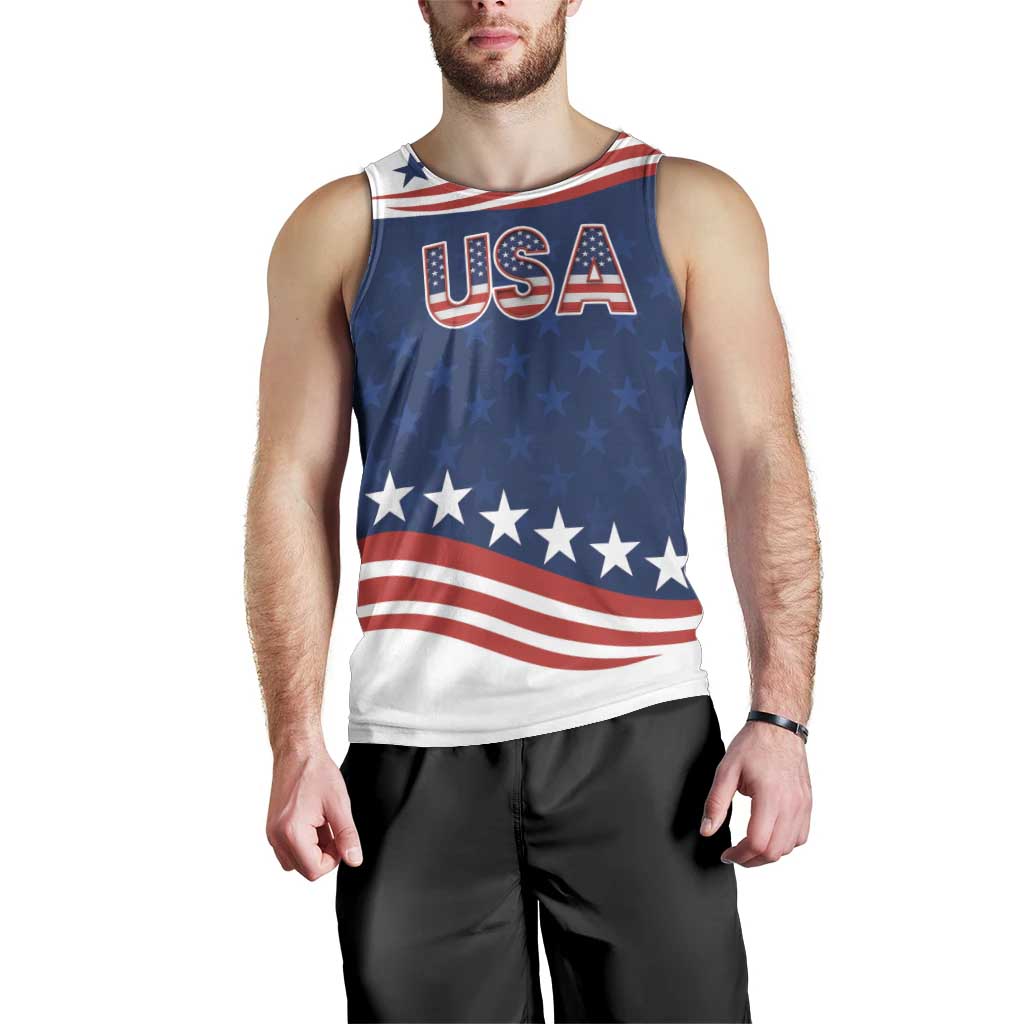 United States Pacific Rugby Custom Men Tank Top USA Classic Sporty Pattern
