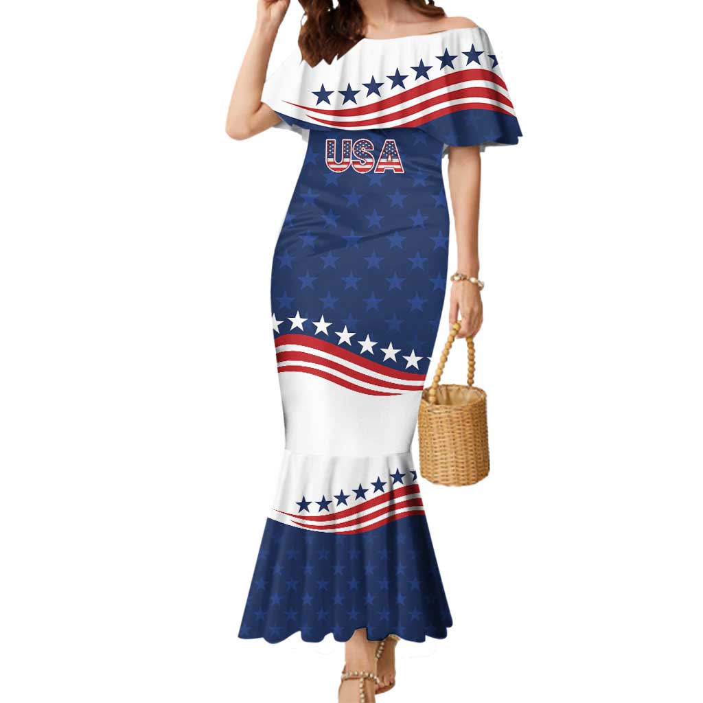 United States Pacific Rugby Custom Mermaid Dress USA Classic Sporty Pattern