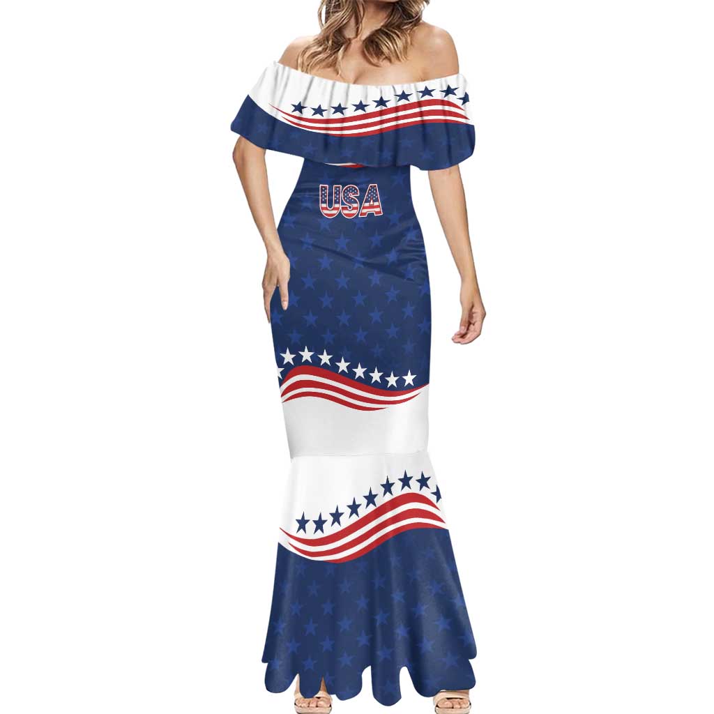 United States Pacific Rugby Custom Mermaid Dress USA Classic Sporty Pattern