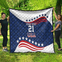 United States Pacific Rugby Custom Quilt USA Classic Sporty Pattern