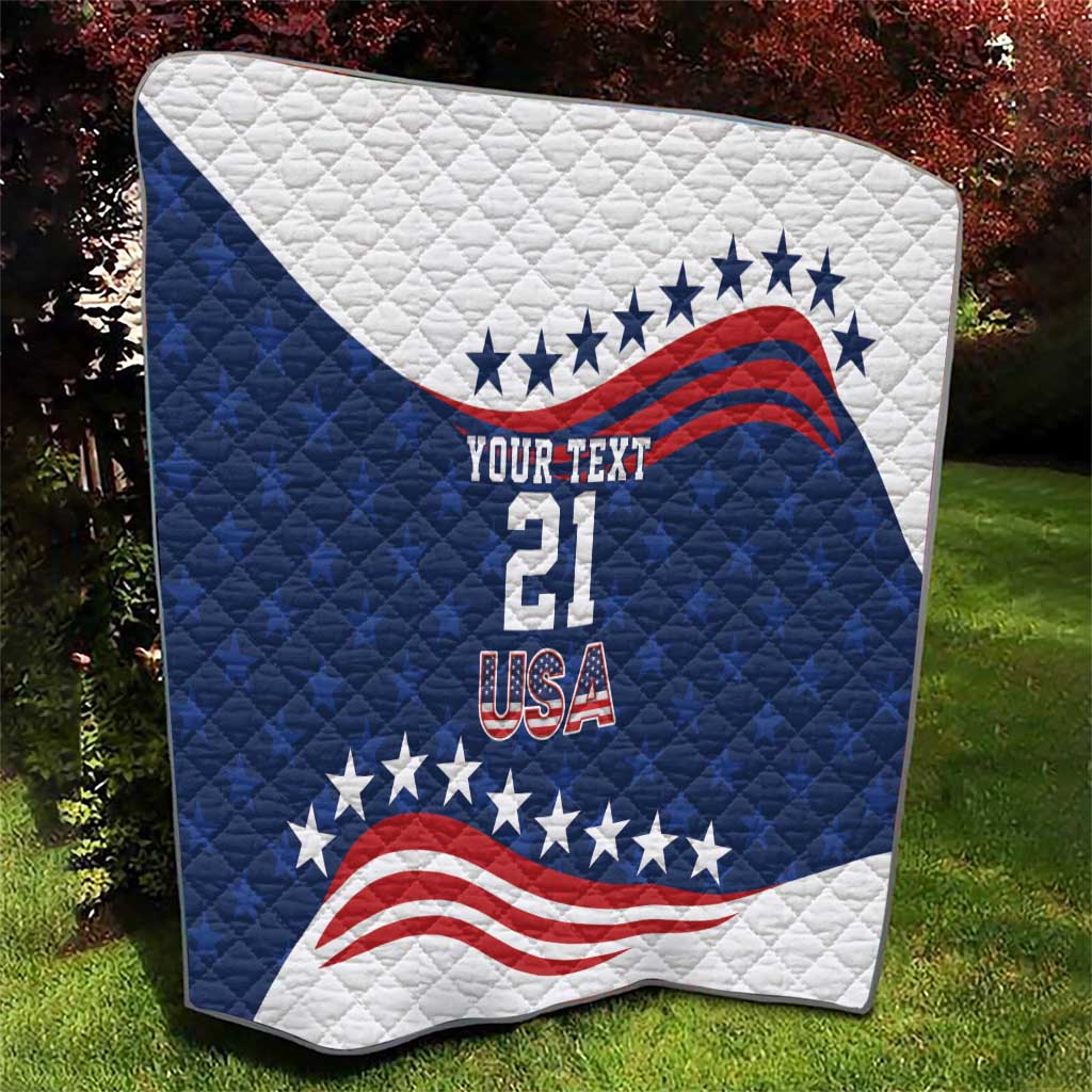 United States Pacific Rugby Custom Quilt USA Classic Sporty Pattern