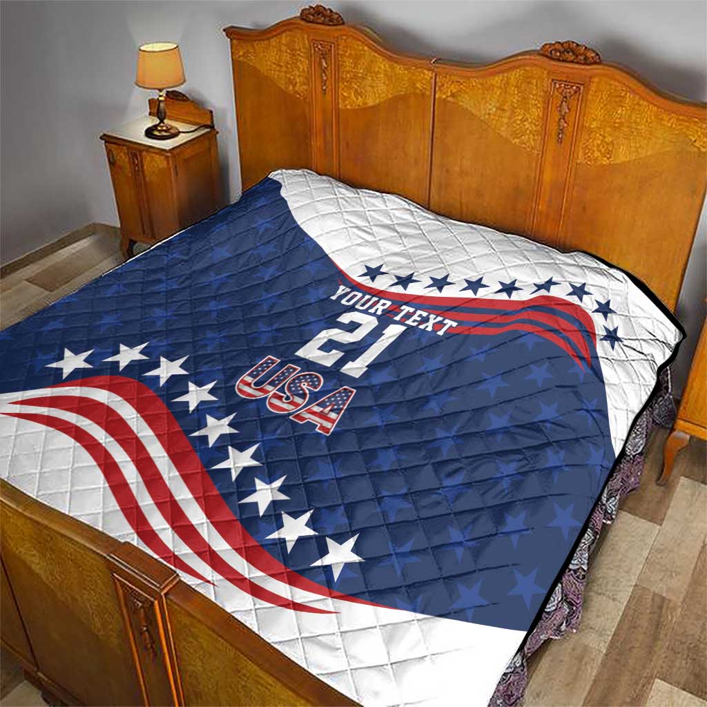 United States Pacific Rugby Custom Quilt USA Classic Sporty Pattern