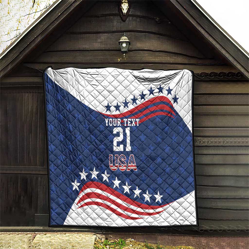 United States Pacific Rugby Custom Quilt USA Classic Sporty Pattern