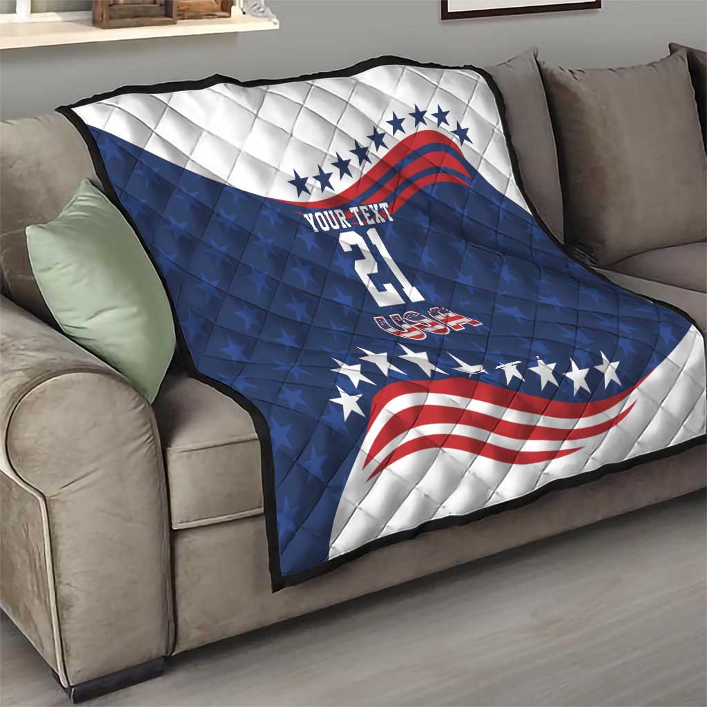 United States Pacific Rugby Custom Quilt USA Classic Sporty Pattern